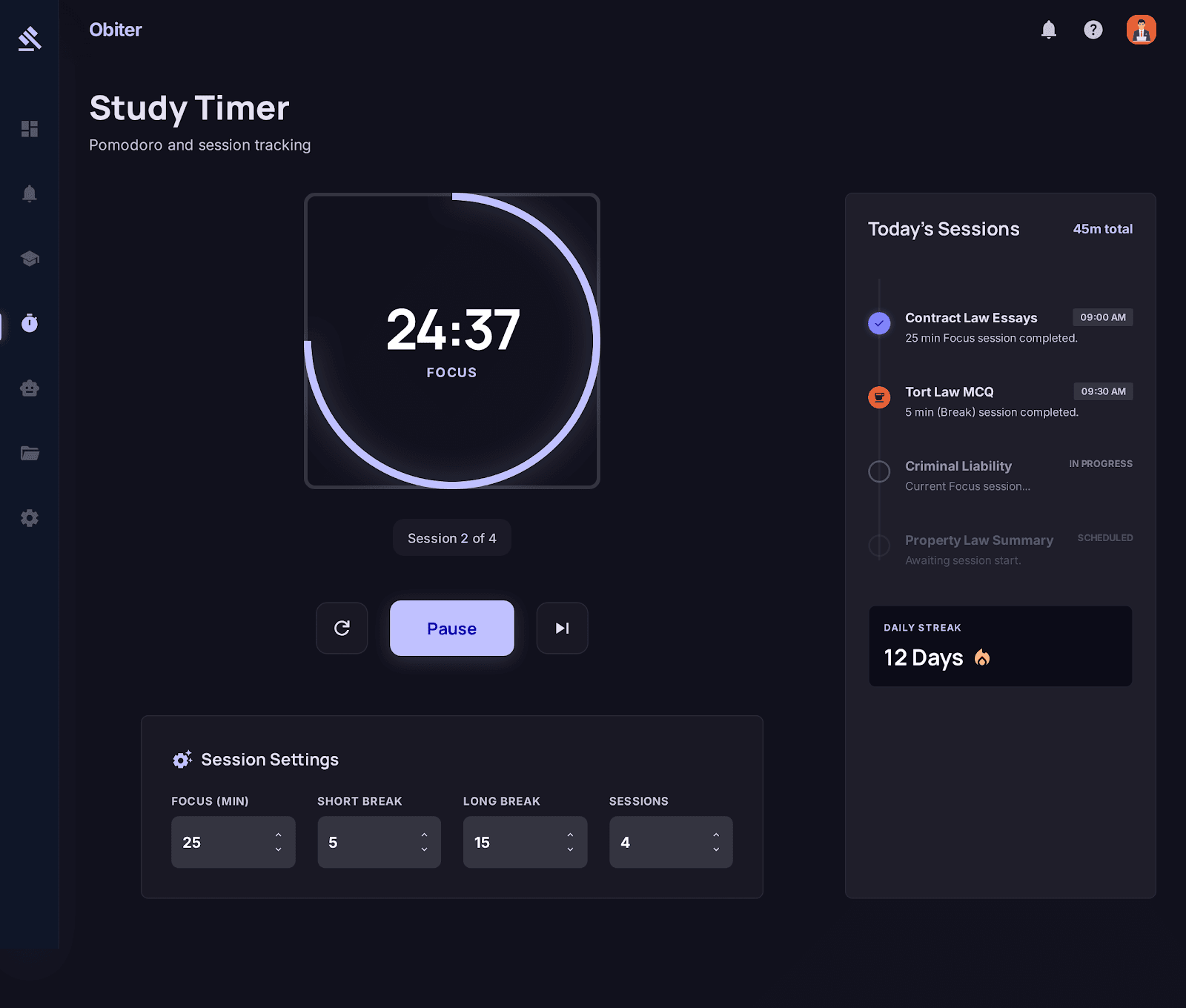 Focused sessions, measurable progress
